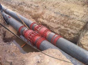 山西霍州供暖管道使用无推力套筒补偿器及柔性防水套管DN1000